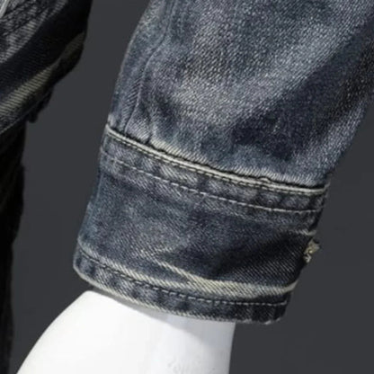Rick | Retro spijkerjas met rits voor heren