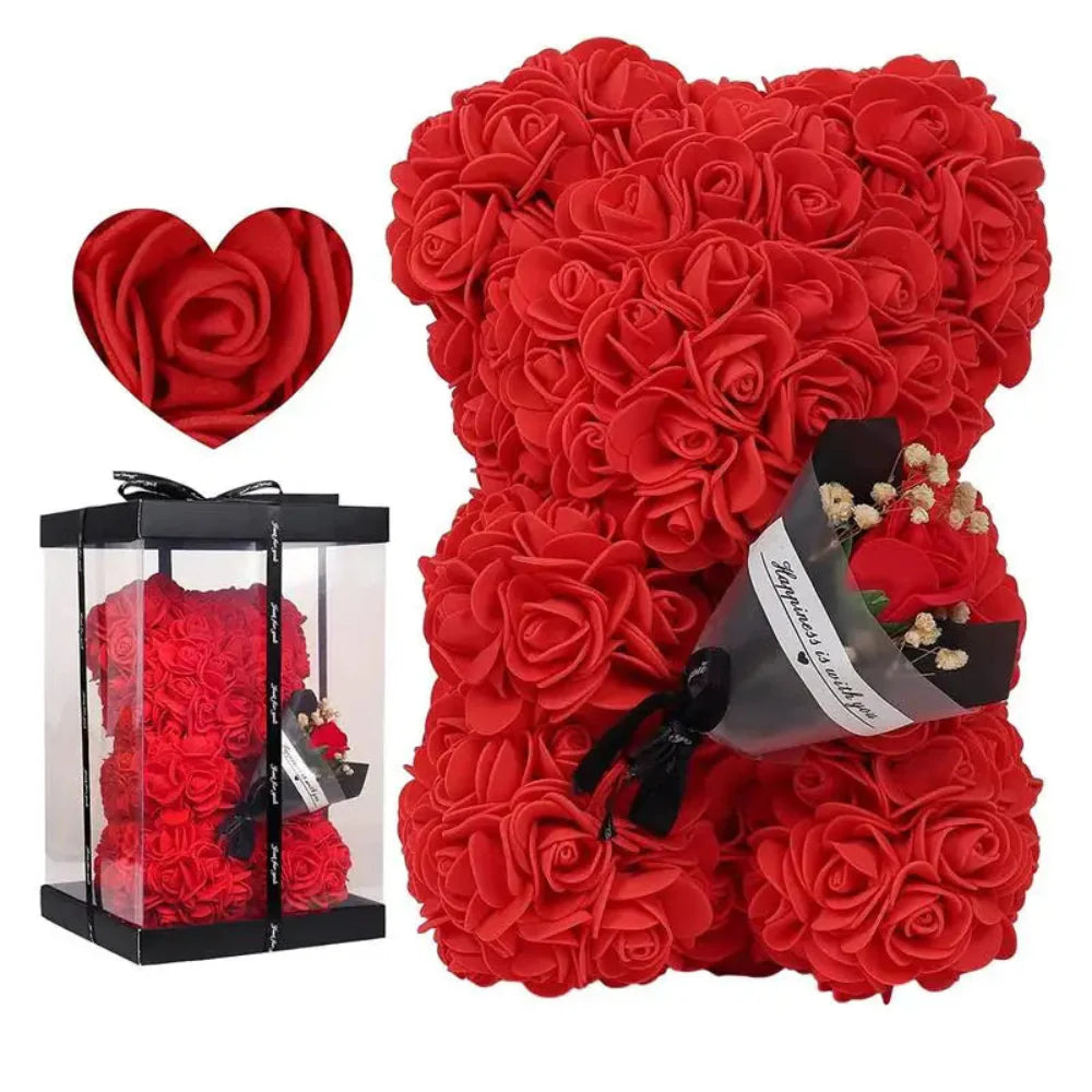 RoseBliss Bear | Romantische rozenbeer cadeau & decoratie