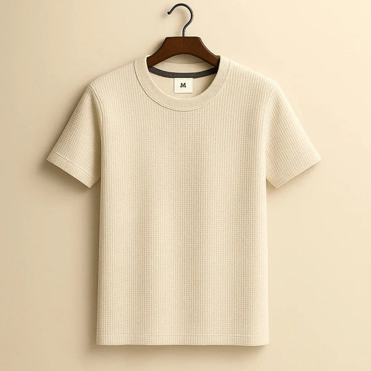 Rowan | Heren waffle‑shirt met structuur