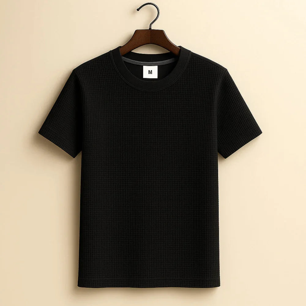 Rowan | Heren waffle‑shirt met structuur