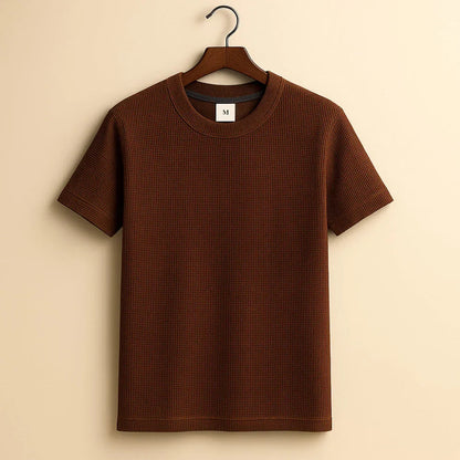 Rowan | Heren waffle‑shirt met structuur
