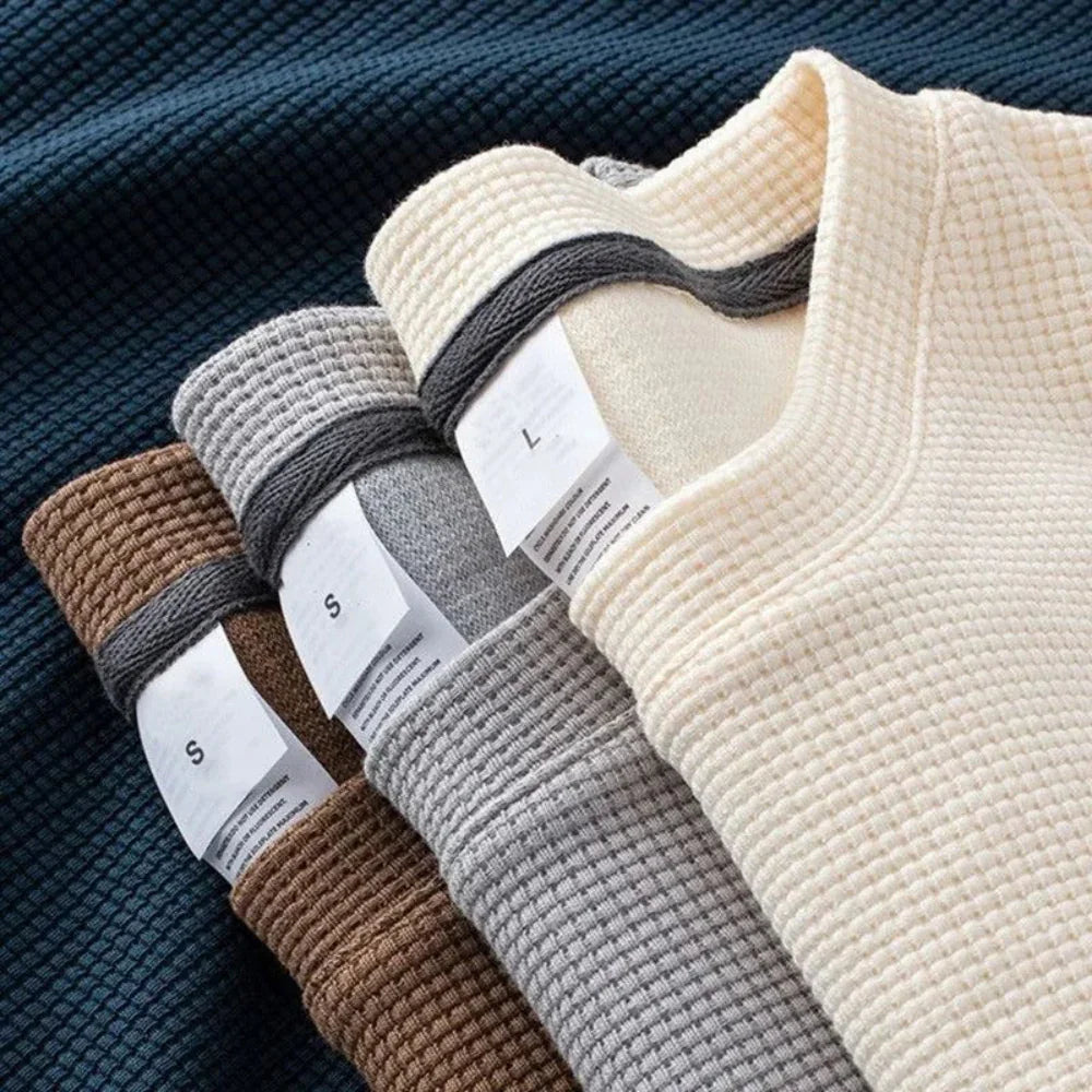 Rowan | Heren waffle‑shirt met structuur