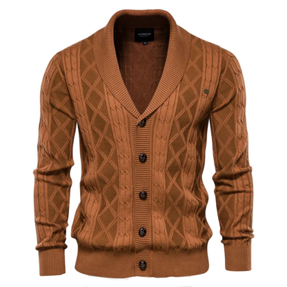 Leon | Heren gebreid vest met kabelpatroon en comfortabele pasvorm