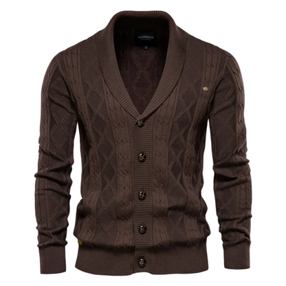 Leon | Heren gebreid vest met kabelpatroon en comfortabele pasvorm