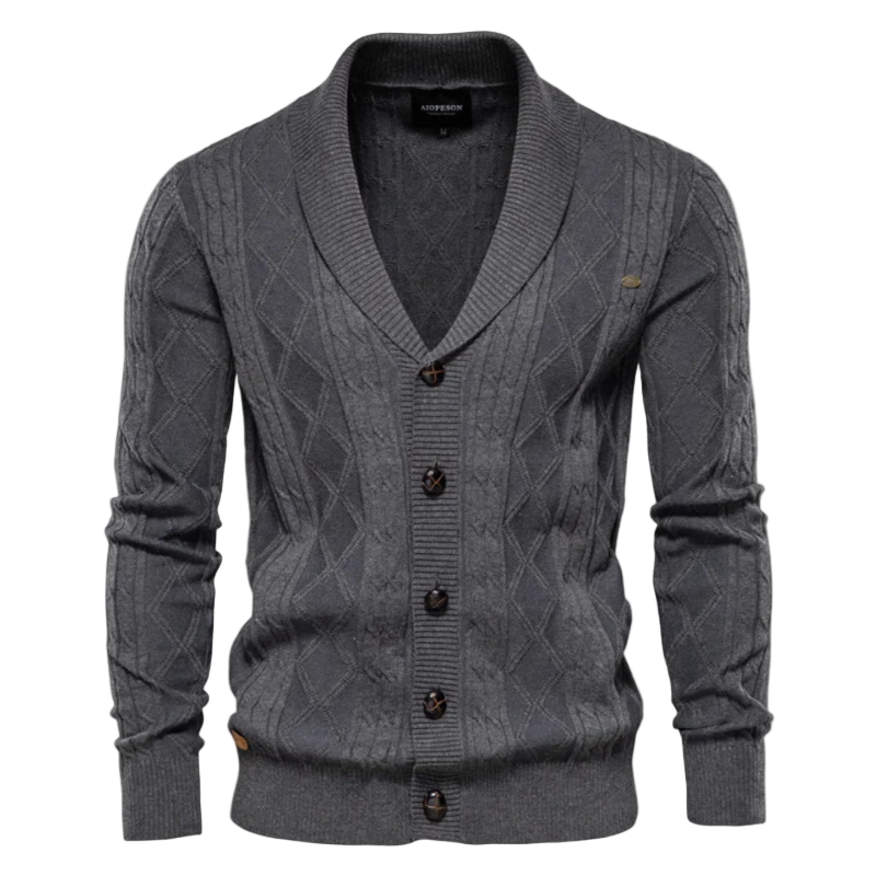 Leon | Heren gebreid vest met kabelpatroon en comfortabele pasvorm