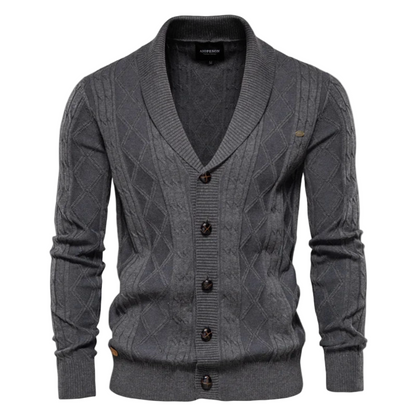 Leon | Heren gebreid vest met kabelpatroon en comfortabele pasvorm