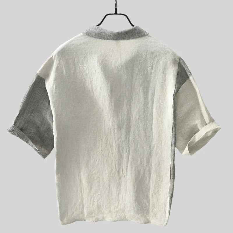 LinoChic | Linnen shirt met korte mouwen