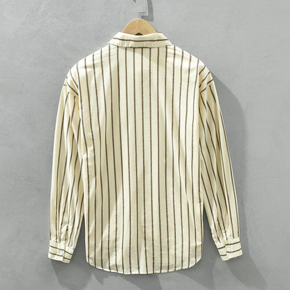 StripeSoft | Katoenen longsleeve met streeppatroon