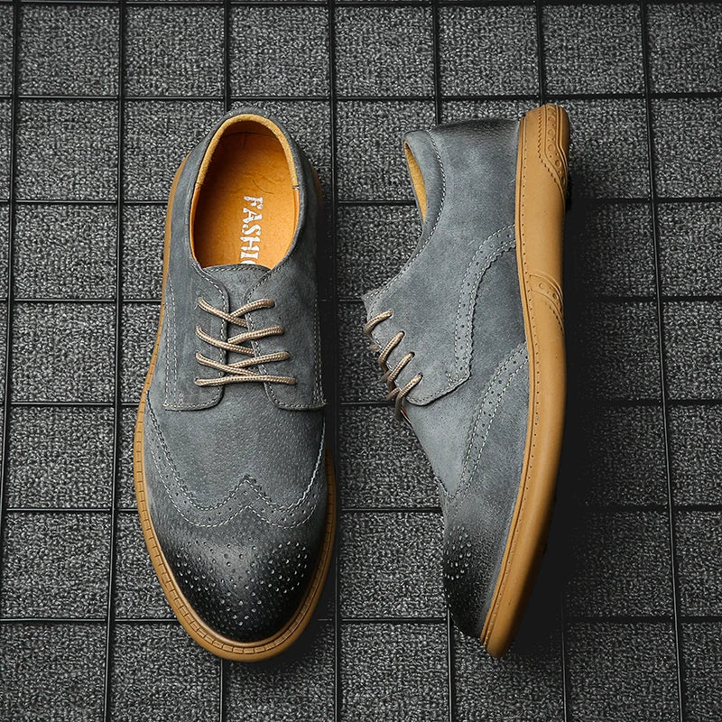 SuaveWalk | Klassieke suède brogues voor heren