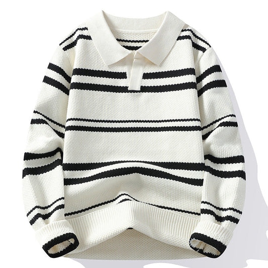 StripeWarm | Gebreide heren trui met streepdesign
