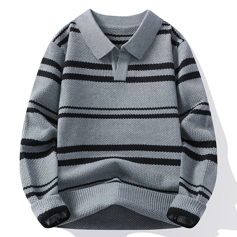 StripeWarm | Gebreide heren trui met streepdesign