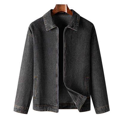 UrbanDenim | Heren denim jas met ritssluiting en kraag