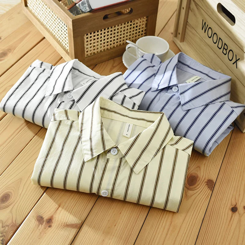 StripeSoft | Katoenen longsleeve met streeppatroon