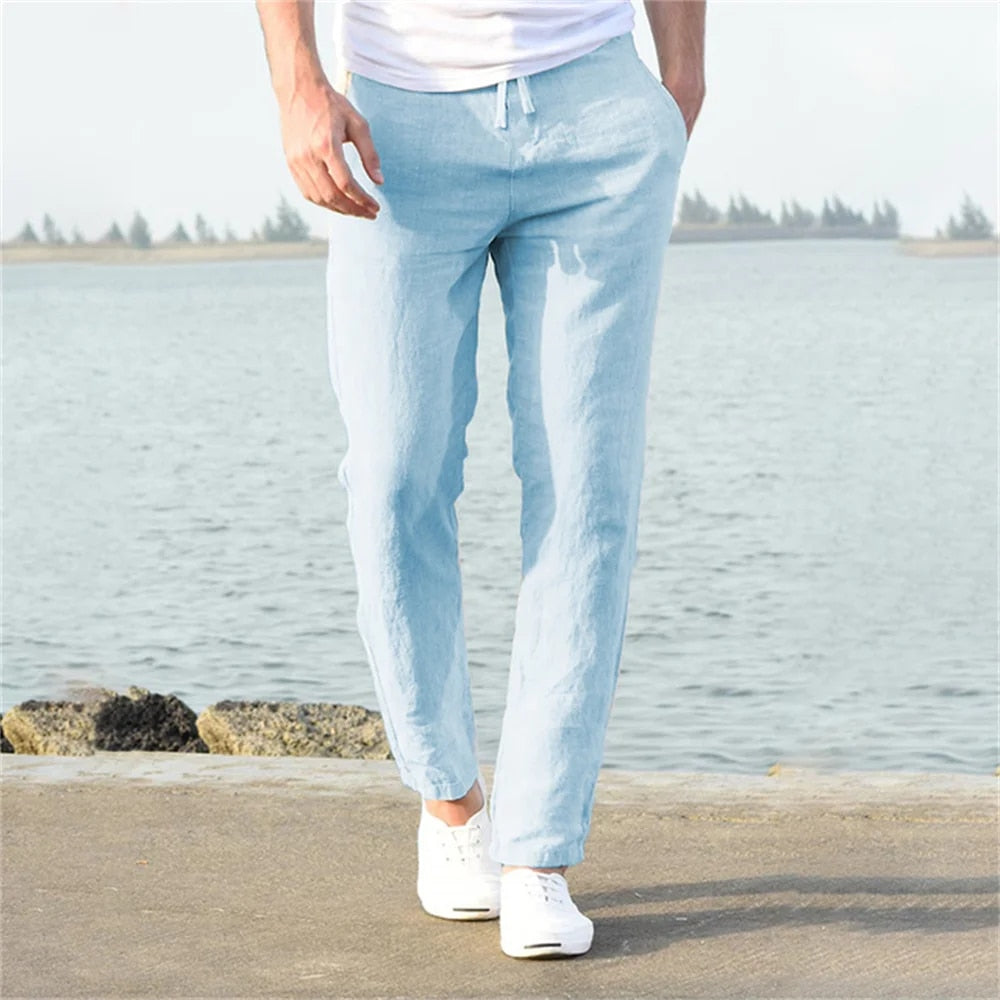 Sergio | casual linnen heren broek – luchtig, stijlvol & zomerklaar