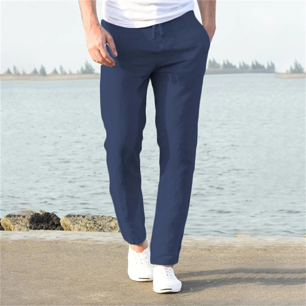 Sergio | casual linnen heren broek – luchtig, stijlvol & zomerklaar