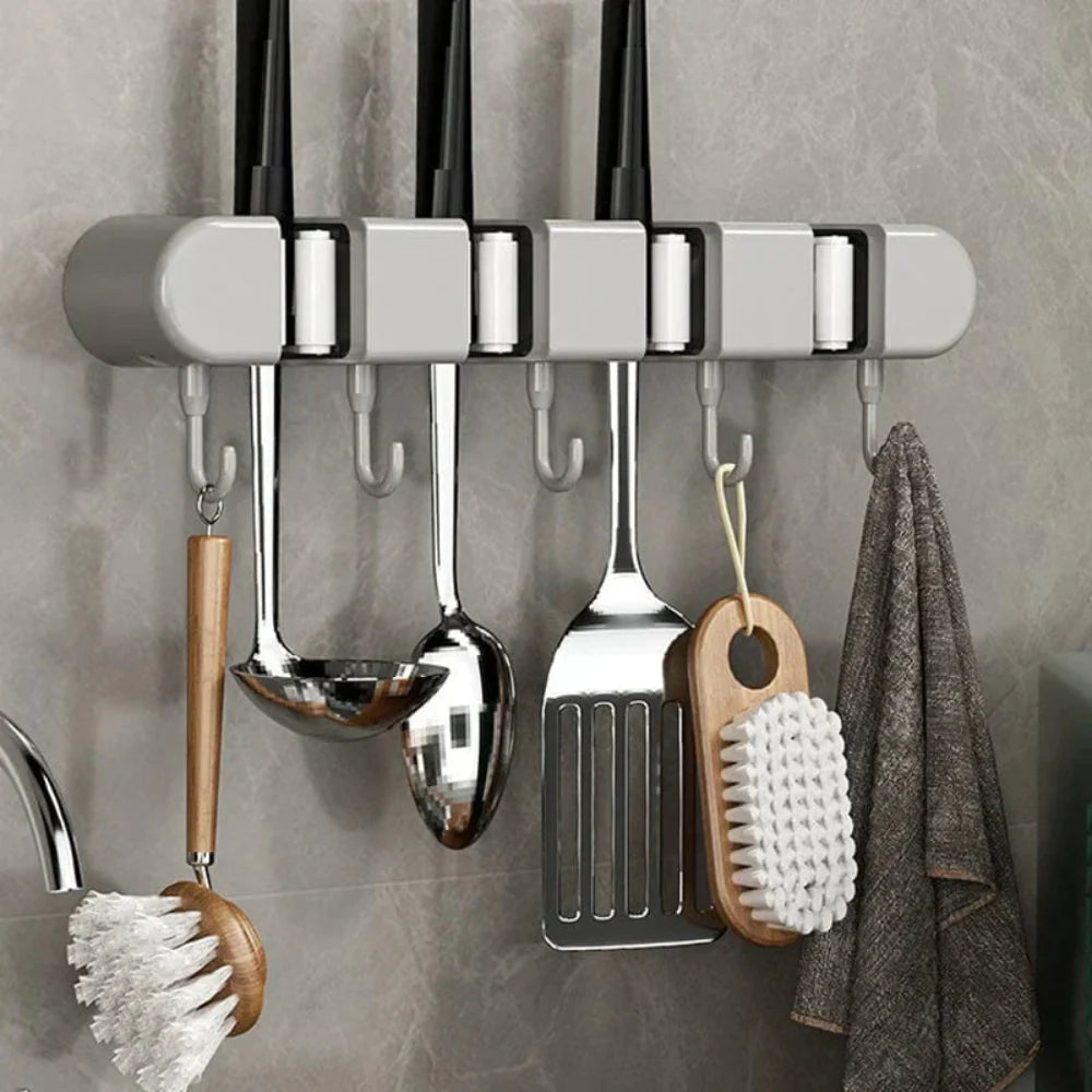 StickieRack | Houder voor schoonmaakspullen, mop en bezem