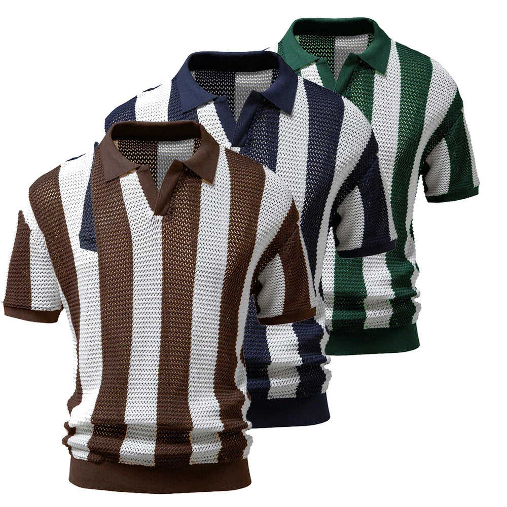 Thijmen™ | Gestreepte polo met klassieke uitstraling