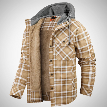 LumberHood | Heren gevoerde ruitjas met capuchon