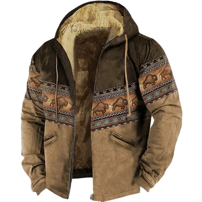 Buffalo Heritage | Heren winterjas met warme fleecevoering & capuchon