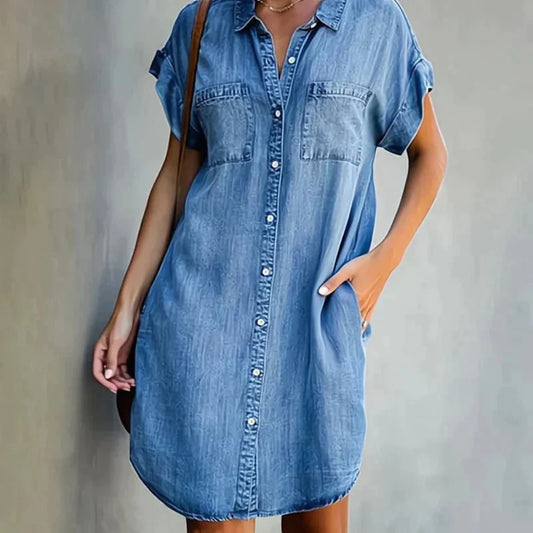 Valerie - Elegante denimjurk