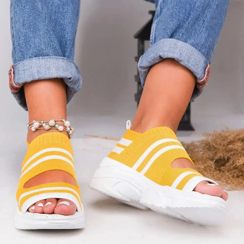 ZAVA Stride | Lichtgewicht sneaker-sandalen met stijlvolle strepen