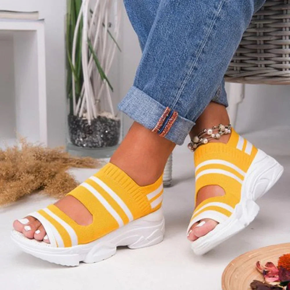 ZAVA Stride | Lichtgewicht sneaker-sandalen met stijlvolle strepen