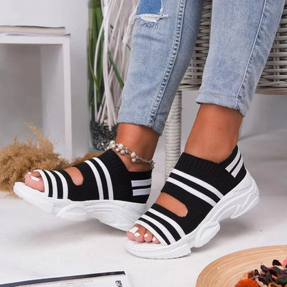 ZAVA Stride | Lichtgewicht sneaker-sandalen met stijlvolle strepen