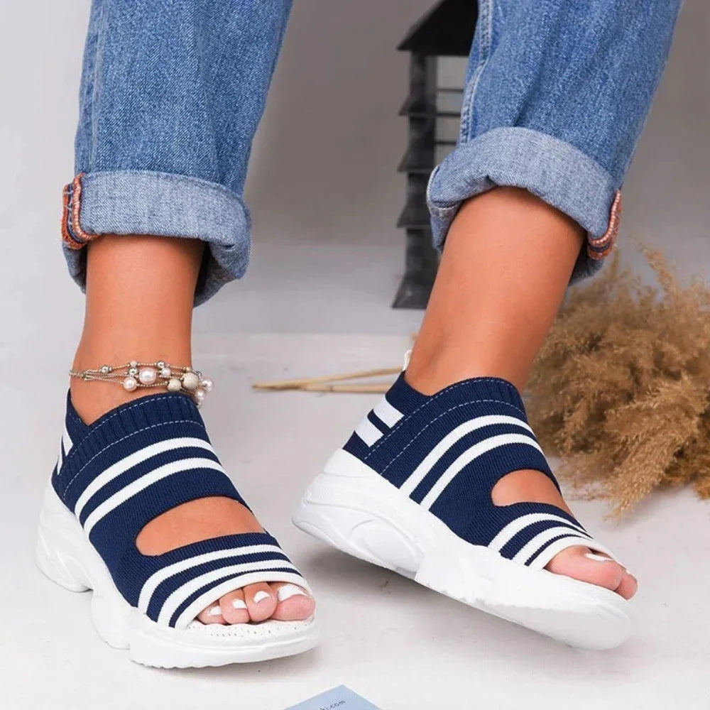ZAVA Stride | Lichtgewicht sneaker-sandalen met stijlvolle strepen