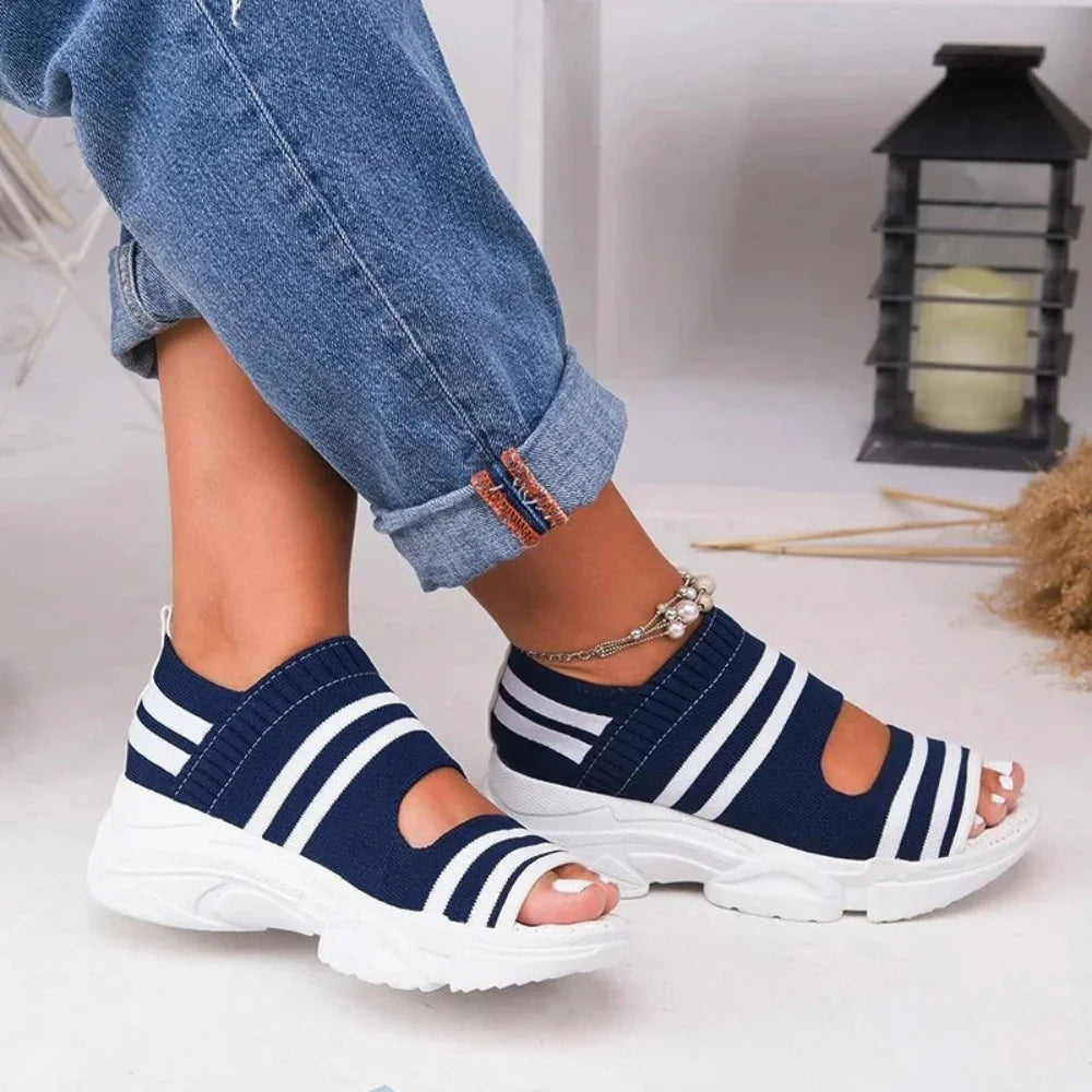 ZAVA Stride | Lichtgewicht sneaker-sandalen met stijlvolle strepen