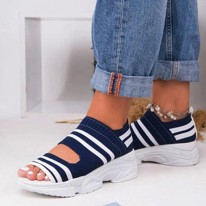 ZAVA Stride | Lichtgewicht sneaker-sandalen met stijlvolle strepen