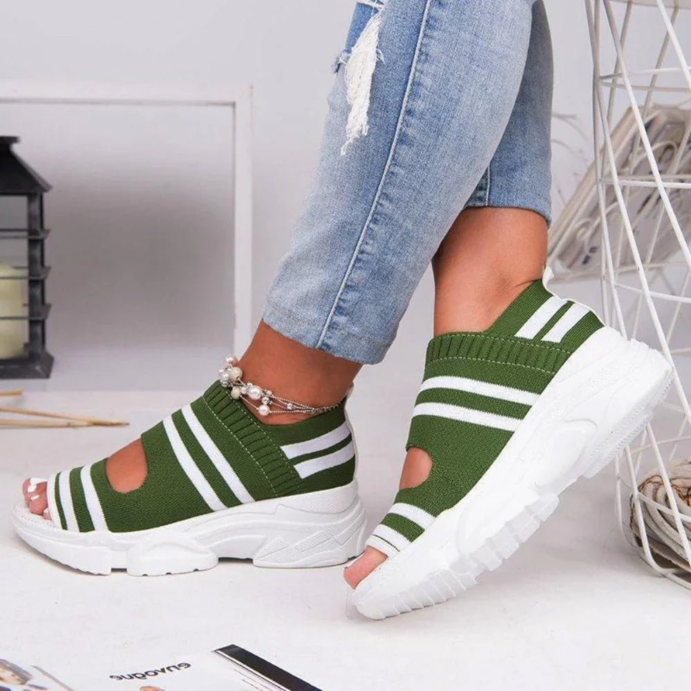 ZAVA Stride | Lichtgewicht sneaker-sandalen met stijlvolle strepen