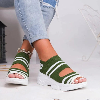 ZAVA Stride | Lichtgewicht sneaker-sandalen met stijlvolle strepen