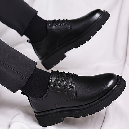 Sam | Heren leren schoen met veters en dikke zool