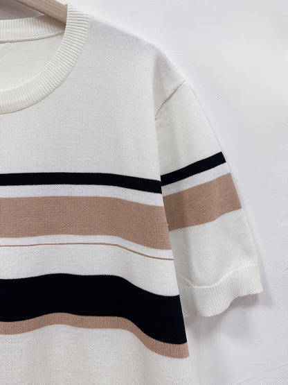 Dwayn | Heren gebreid shirt met strepen
