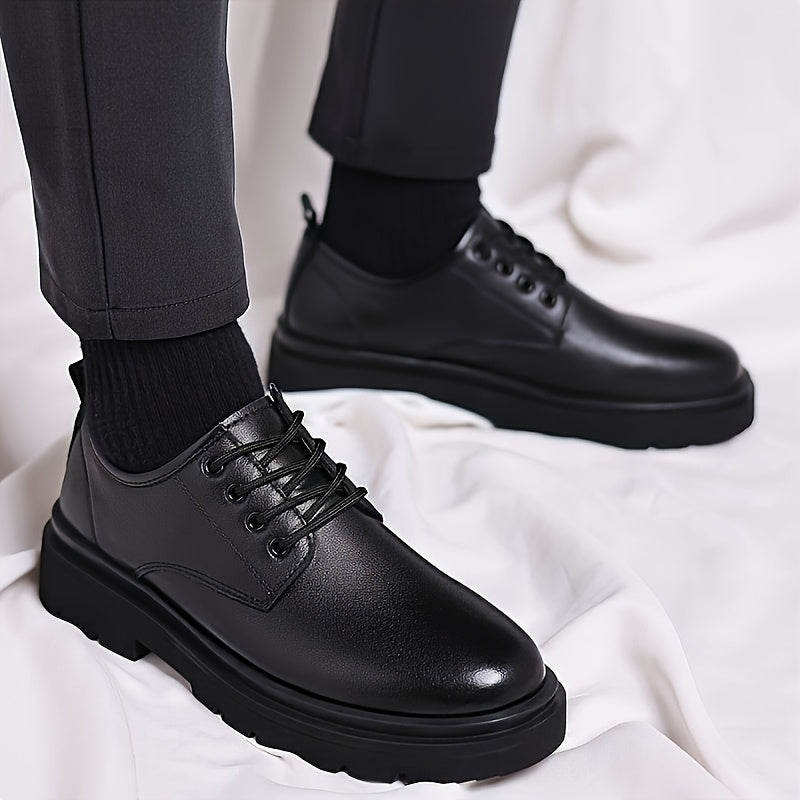 Sam | Heren leren schoen met veters en dikke zool