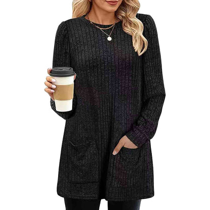 Warme dames sweater jurk met zakken | Herfst & winter